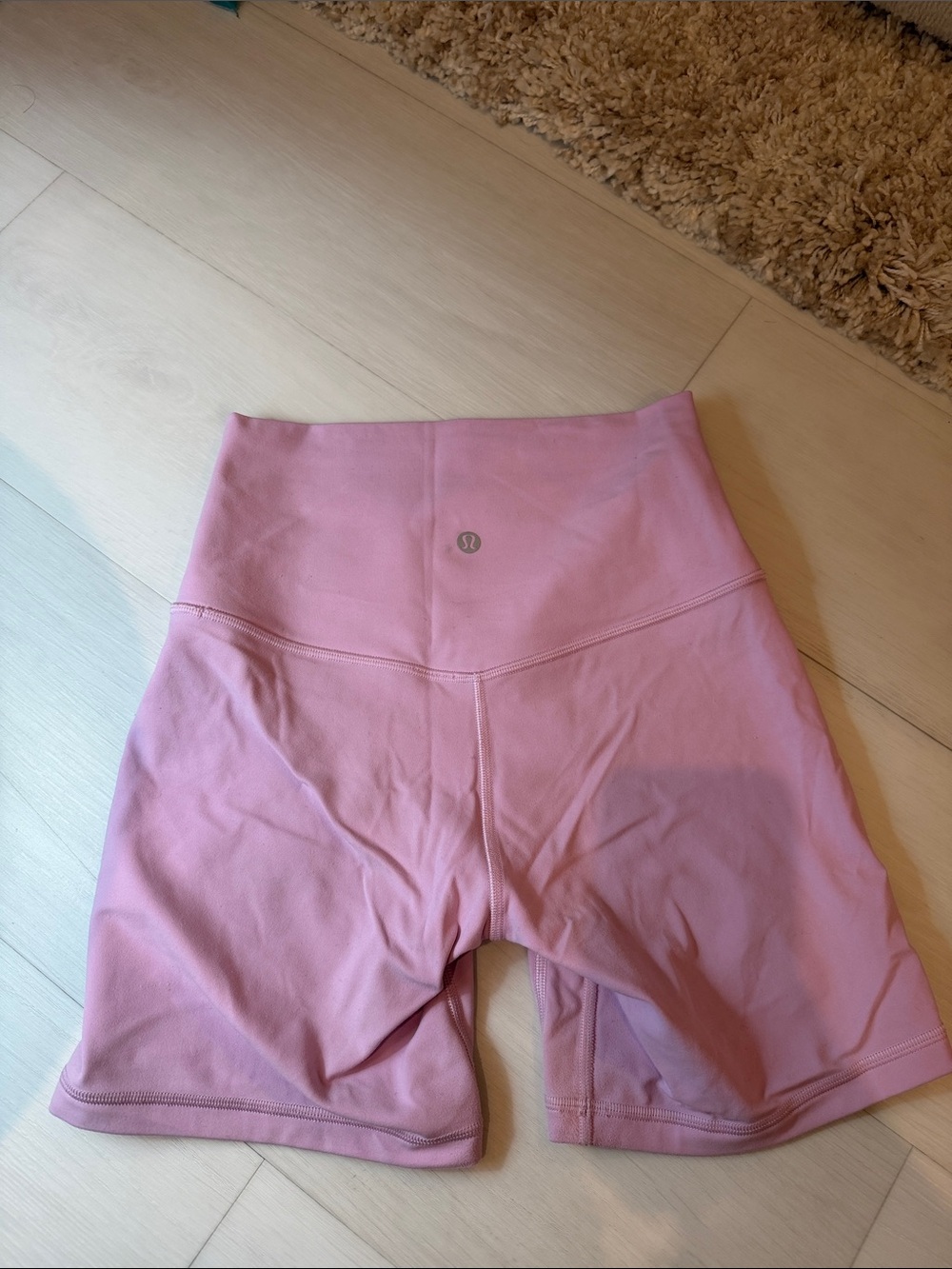 lululemon athletica High-Waist Rose Pink Bike Shorts